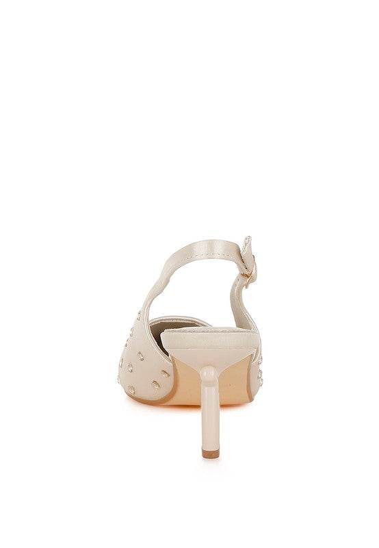Dasavla Heart-Shaped Rhinestone Studded Slingbacks - VacationGrabs