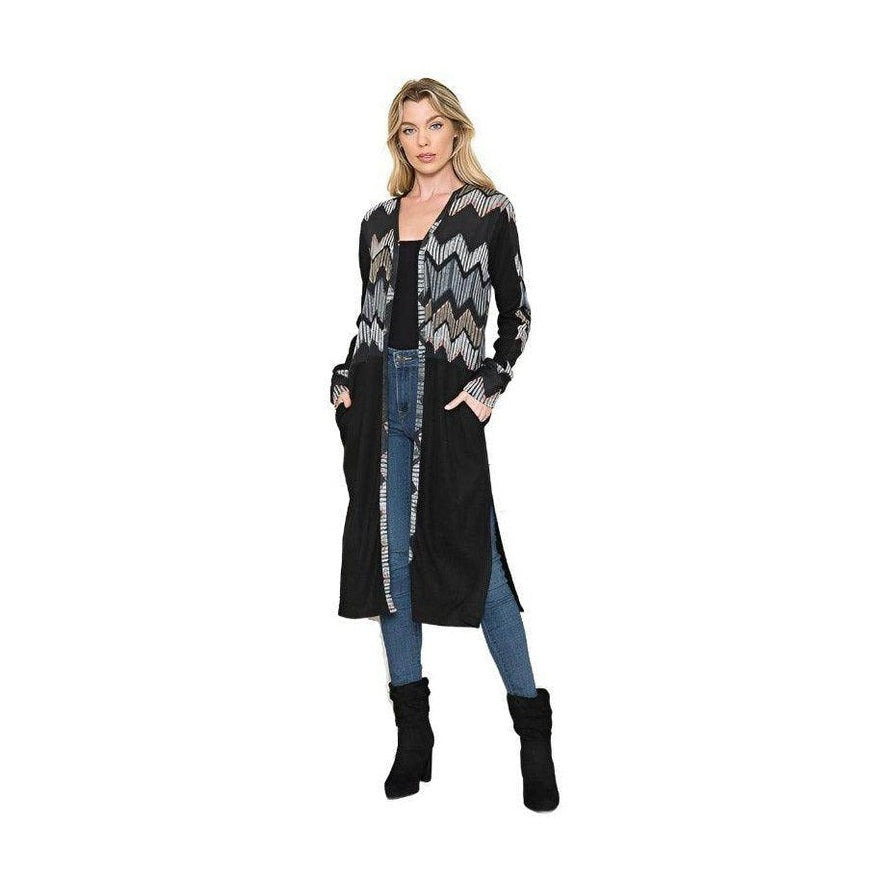 Mixed Tribal Maxi Cardigan Sweater - VacationGrabs