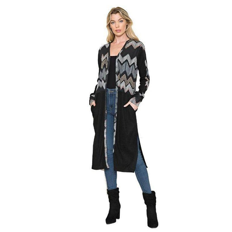 Mixed Tribal Maxi Cardigan Sweater - VacationGrabs