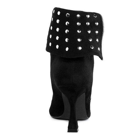 Piccini Stud Embellished Foldover Boots - VacationGrabs