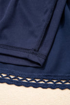 Plus Size Boho Frilled Elastic Waist Shorts