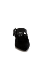 Onagra Microfiber Pointy Slip-On Mules - VacationGrabs