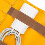 Premium Leather Cable Organizer Travel Pouch
