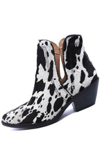 Western Cut Out Animal Hair Booties - VacationGrabs