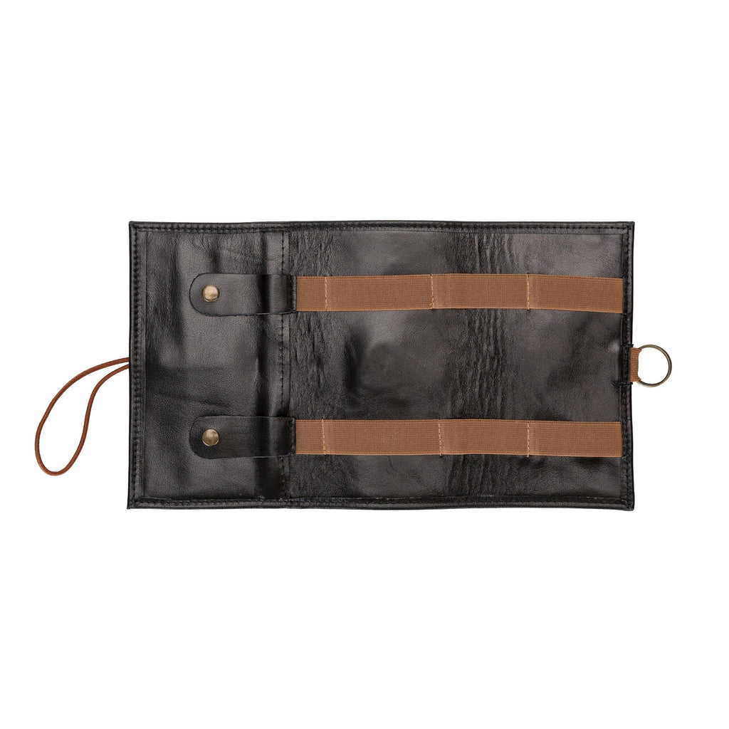 Premium Leather Cable Organizer Travel Pouch