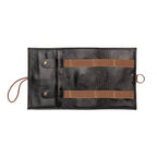 Premium Leather Cable Organizer Travel Pouch