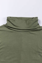 Jungle Green Cowl Neck Shift Tunic Top - VacationGrabs