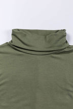 Jungle Green Cowl Neck Shift Tunic Top - VacationGrabs