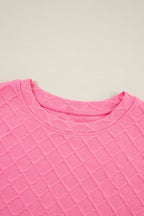 Checker Textured Tee and Drawstring Shorts