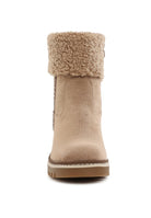 Women's Shoes - BootsWoolly Faux Fur & Embroidery Detail Boots - VacationGrabs