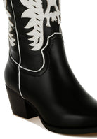 Women's Shoes - BootsThistle Winged Patchwork Cowboy Boots - VacationGrabs