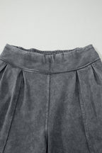 Solid Mineral Wash Jogger Style Pants