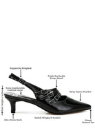 Kanebei Triple Strap Slingback Sandals - VacationGrabs