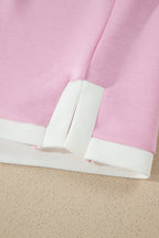 Colorblock Cropped Tank & Elastic Waist Pants Set
