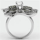 Black Crystal Butterfly Statement Ring AAA Grade CZ - VacationGrabs