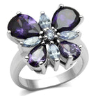 Purple Butterfly Statement Ring AAA Grade CZ - VacationGrabs