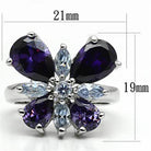 Purple Butterfly Statement Ring AAA Grade CZ - VacationGrabs