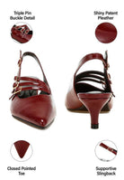 Kanebei Triple Strap Slingback Sandals - VacationGrabs