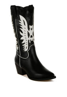 Women's Shoes - BootsThistle Winged Patchwork Cowboy Boots - VacationGrabs