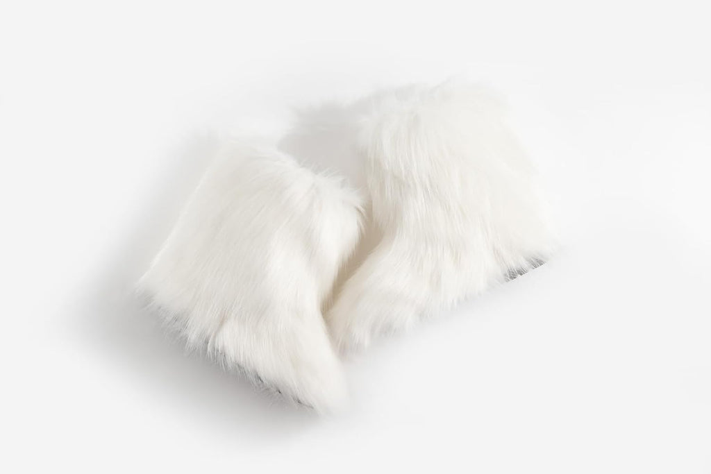 Women's Faux Fur Mid-Calf Snow Boots with Round Toe