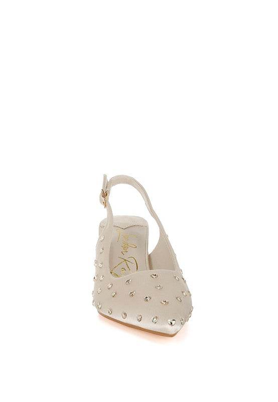 Dasavla Heart-Shaped Rhinestone Studded Slingbacks - VacationGrabs