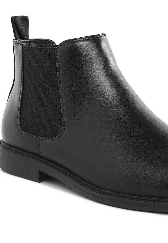 Fraser Men's Faux Leather Chelsea Boots - VacationGrabs