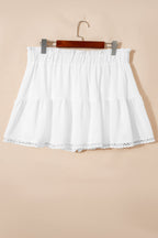 Plus Size Boho Frilled Elastic Waist Shorts