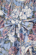 Floral Spaghetti Strap Tiered Mini Dress