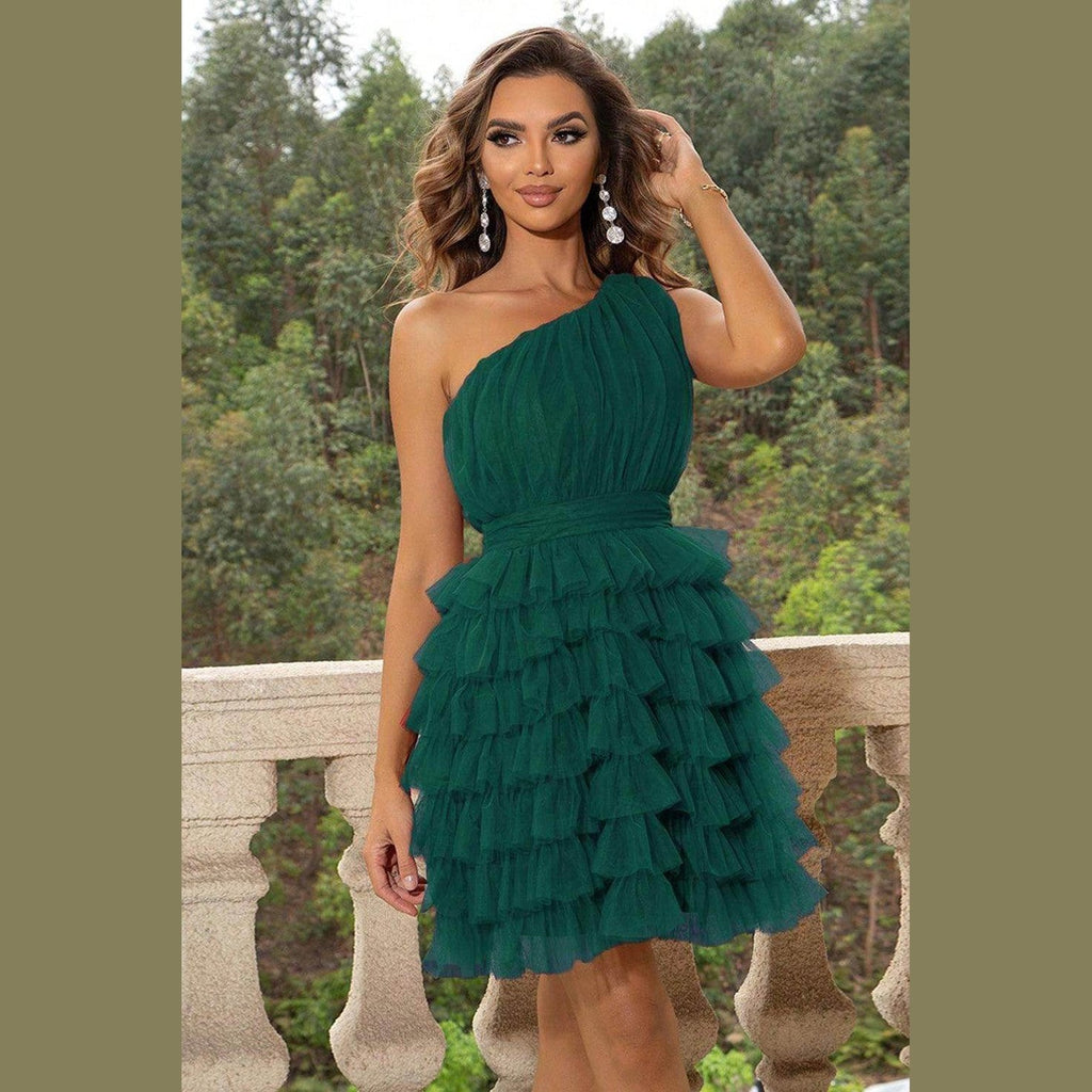 Womens One-Shoulder Sleeveless Dress - VacationGrabs