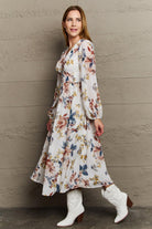 Women's Dresses Floral Chiffon Midi Dress