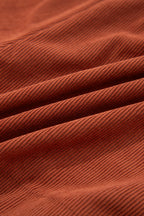 Corduroy Scalloped Edge High Waist Shorts