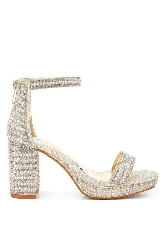 Mejuri Rhinestones And Pearl Embellished Sandals - VacationGrabs