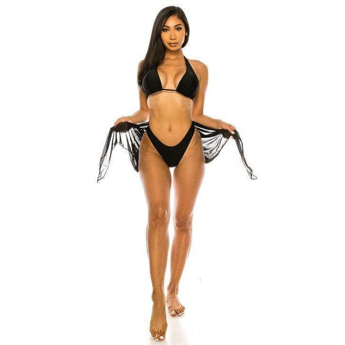 Womens Three-Piece Bikini Set - VacationGrabs