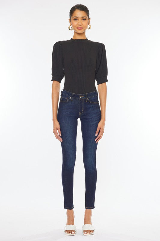 Women's JeansMid Rise Basic Super Skinny Jeans - VacationGrabs