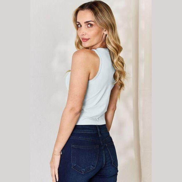 Essential Round-Neck Slim Tank - VacationGrabs