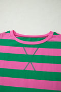 Stripe Dolman Tee & Drawstring Skort Athletic Set