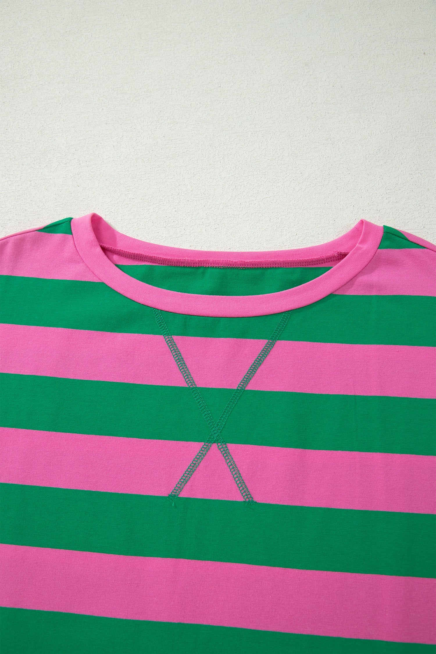 Stripe Dolman Tee & Drawstring Skort Athletic Set