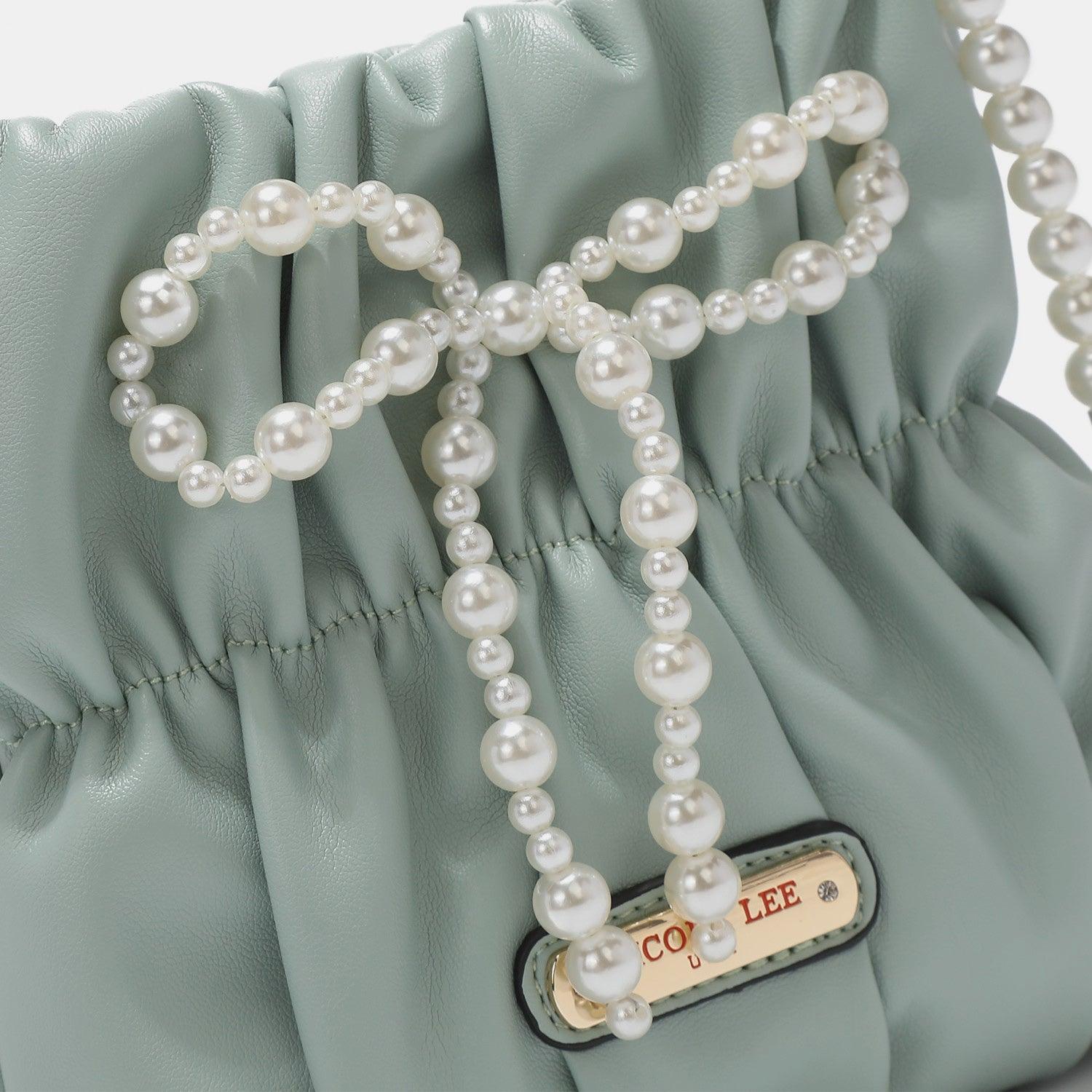 Wallets, Handbags & Accessories Pearl Bow Chain Strap Purse