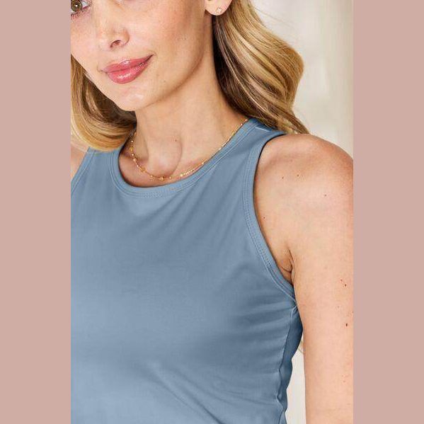 Essential Round-Neck Slim Tank - VacationGrabs