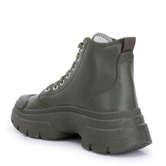 Roxane Chunky Lace Up Boots - VacationGrabs