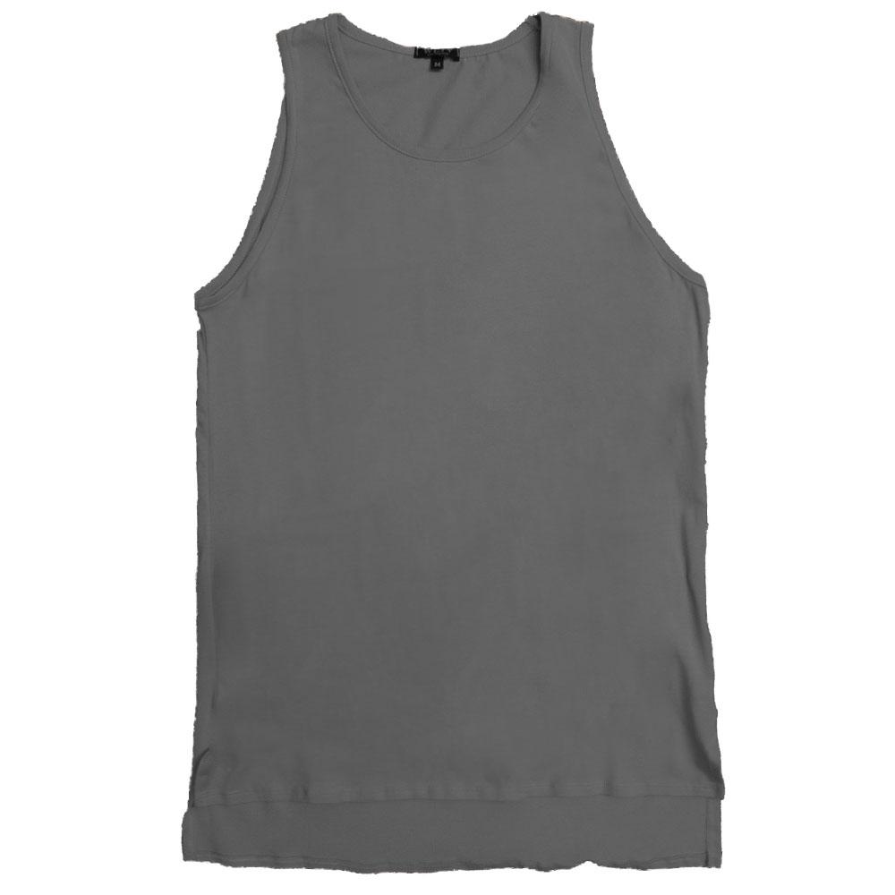 Men's Grey Sleeveless Basic Tank T-Shirt