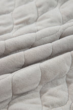 Gray Quilted Quarter Zip Plus Size Hoodie