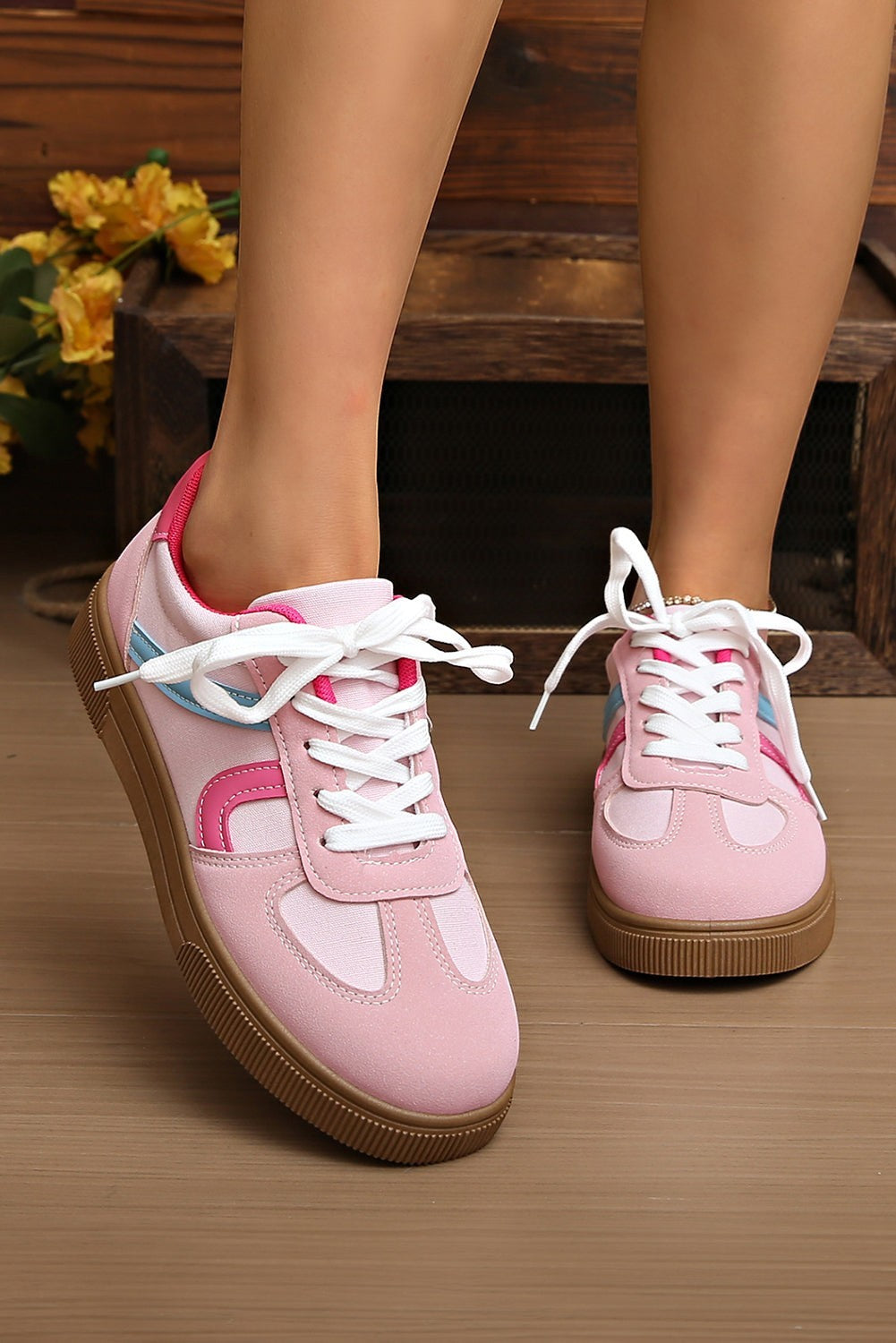 Mila Lace Up Flat Shoes