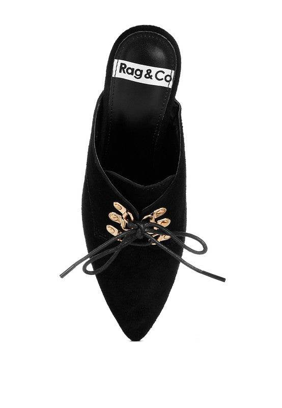 Miladi Suede Stiletto Mules - VacationGrabs