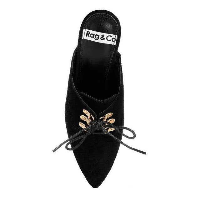 Miladi Suede Stiletto Mules - VacationGrabs