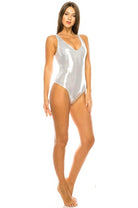 Women's Swimwear - 1PC One Piece Metallic Bathing Suit