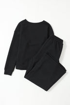 Textured Top and Pants Set