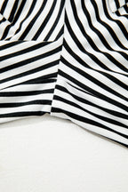 Stripe Tied High Waist Straight Leg Pants