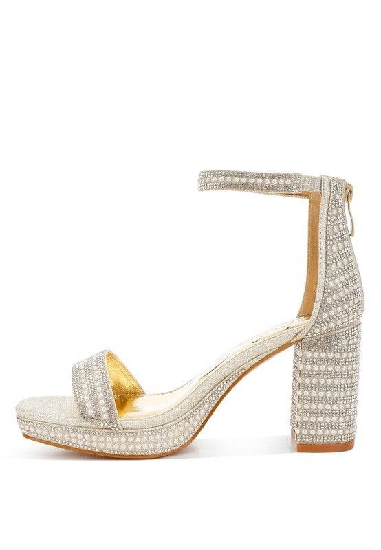 Mejuri Rhinestones And Pearl Embellished Sandals - VacationGrabs