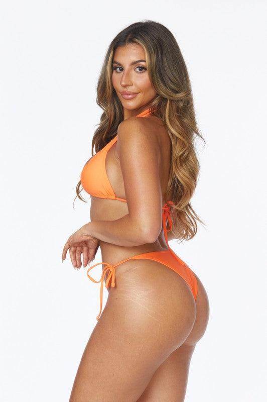 Swimwear - Triangular Two Piece Size Bikini - VacationGrabs